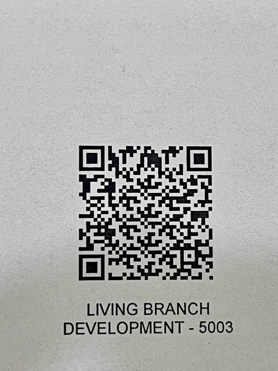 QR code that opens the Bank Details page